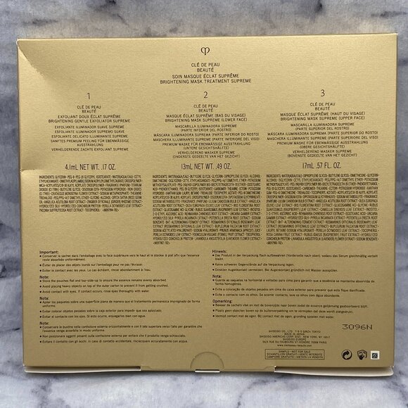 Cle de Peau Beaute Skincare Gift Set BOXED-Exfoliator,2xBrightening Masks-NEW3pc - Picture 8 of 12